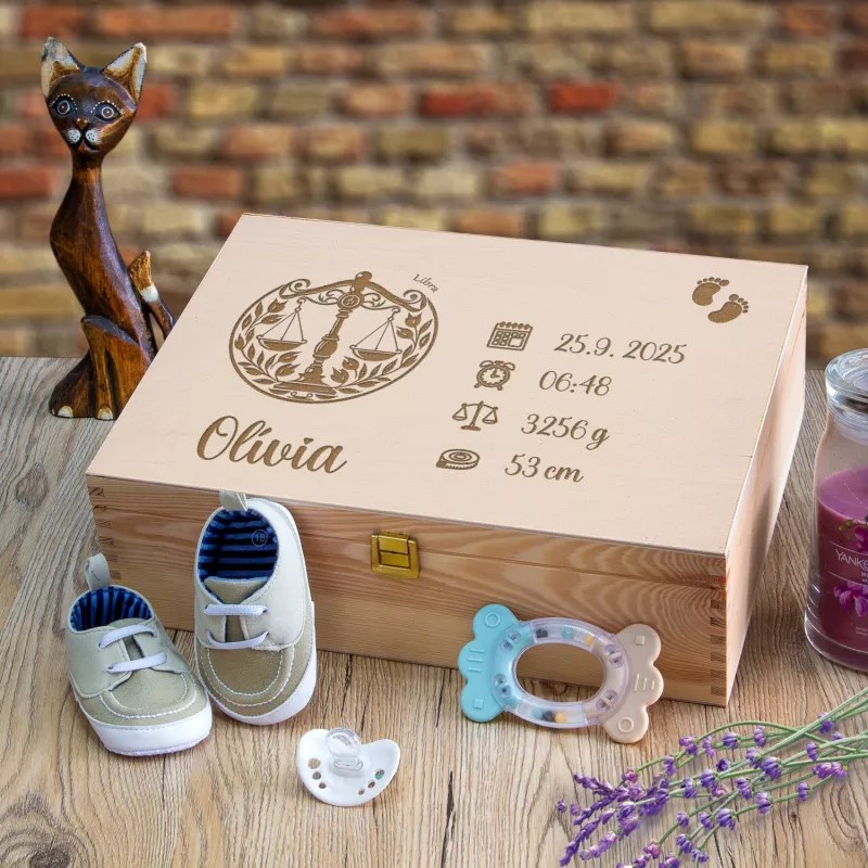 Darček k narodeniu dieťaťa Spomienková krabička pre bábätko