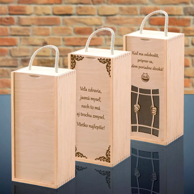 Darčeková kazeta na fľašu 135x110x300 mm