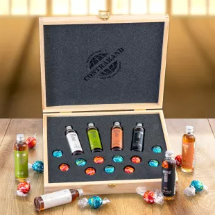 Darčeková sada pralinky Lindt & likéry Tatratea