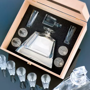 Darčeková sada na whisky s karafou KATHRENE Bohemia Crystal