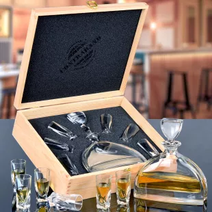 Darčeková sada s karafou na whisky NEMO Bohemia Crystal
