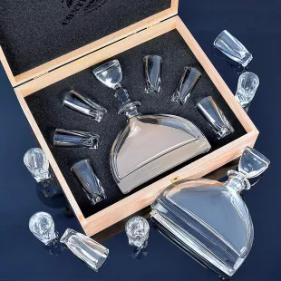 Darčeková sada na whisky s karafou NEMO Bohemia Crystal