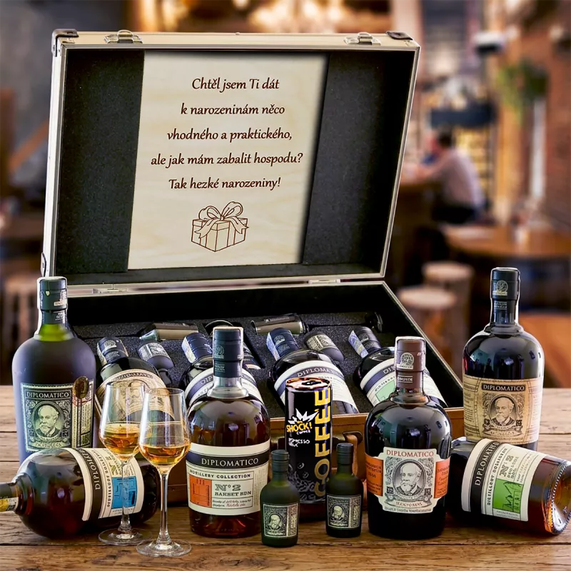 Diplomatico Quad Combo AL Kufr Contraband Originálny darček pre muža