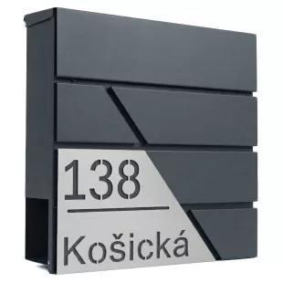Poštová schránka Antracit - strieborná