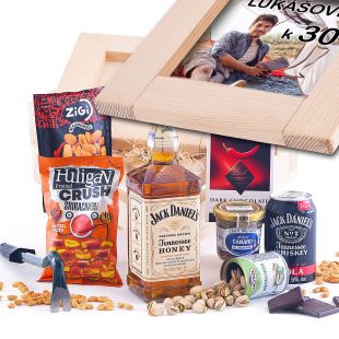 Jack Daniels Honey Contraband - veko s tlačeným obrázkom a textom